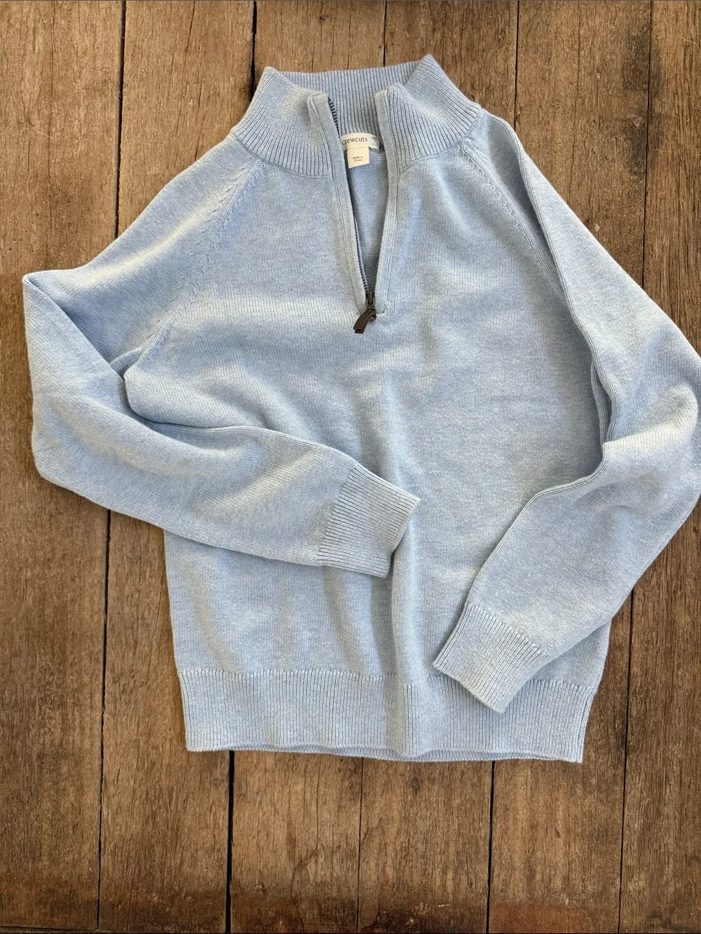 Crewcuts Baby Blue Half-Zip Pullover Sweater. Size Medium Boys